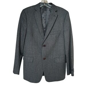 John Varvatos Blazer Sport‎ Coat Boy's 18 Reg Wool Blend Houndstooth Charcoal